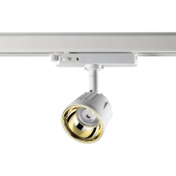 Трехфазный трековый светодиодный светильник NOVOTECH 358716 KNOF хай-тек корпус белый/рефлектор золото 10W