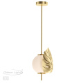 Подвес ODEON LIGHT EXCLUSIVE 4864/1 JUNGLE модерн золотистый/белый/стекло 1x40W