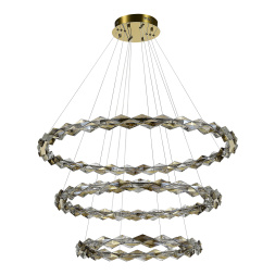 SL6009.203.03 Люстра подвесная ST-Luce Золотистый/Прозрачный,Янтарный LED 1*75W 3000K DIAMANTA ST LUCE