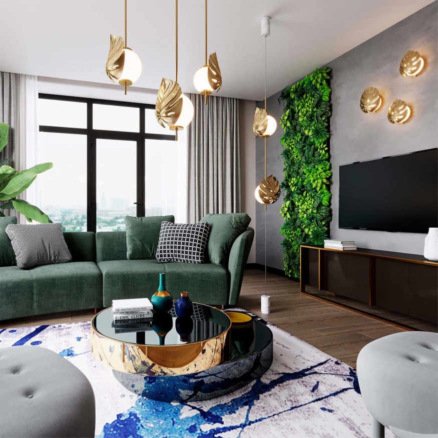 Подвес ODEON LIGHT EXCLUSIVE 4864/1A JUNGLE модерн золотистый/белый/стекло 1x40W