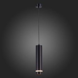 ST115.443.12 Светильник подвесной Черный LED 1*12W 4000K 936Lm Ra>90 120° IP20 D80xH300 165-265V Подвесные светильники ST LUCE
