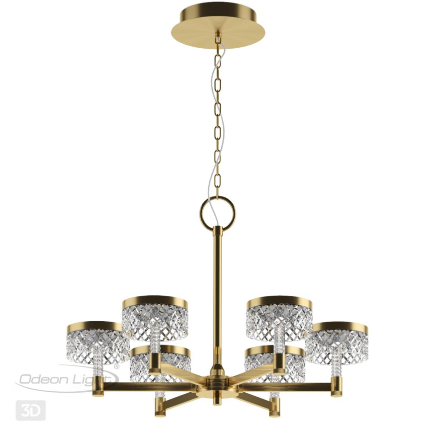 Люстра ODEON LIGHT 5032/36L FIVRE модерн античная бронза/прозрачный 36