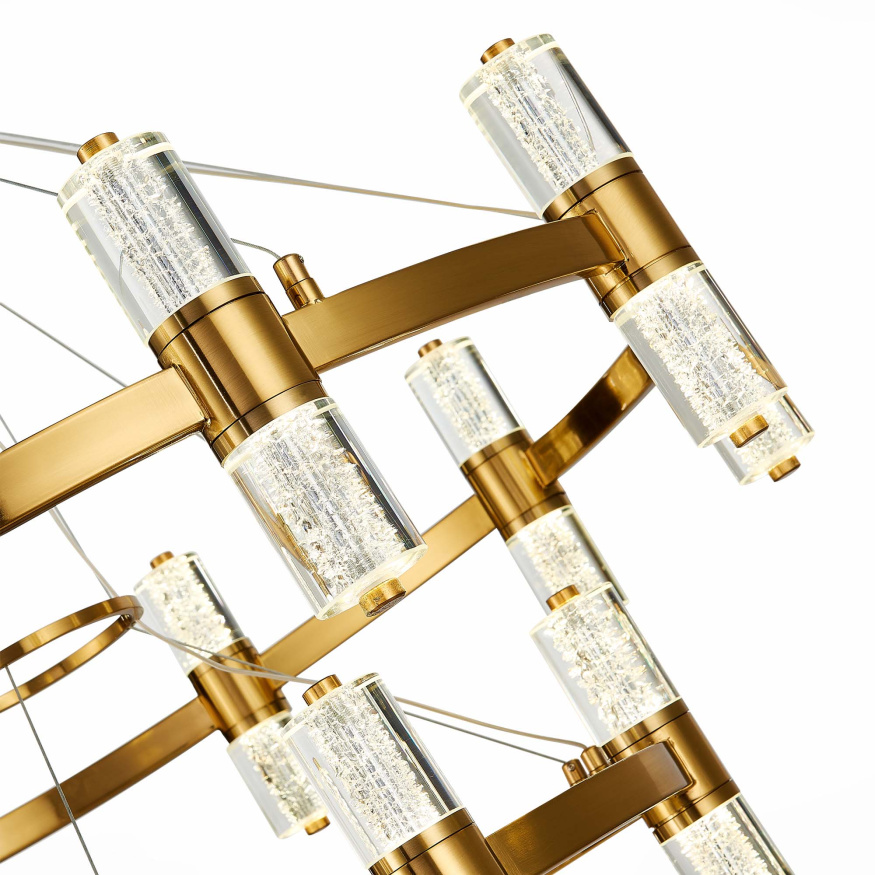 SL6007.203.32 Люстра подвесная ST-Luce Латунь/Прозрачный LED 32*2,5W 4000K GEMINA ST LUCE