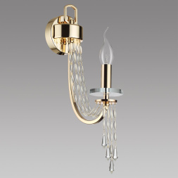 Бра ODEON LIGHT 5063/1W CAPEL в классическом стиле золото/прозрачный/ 40W