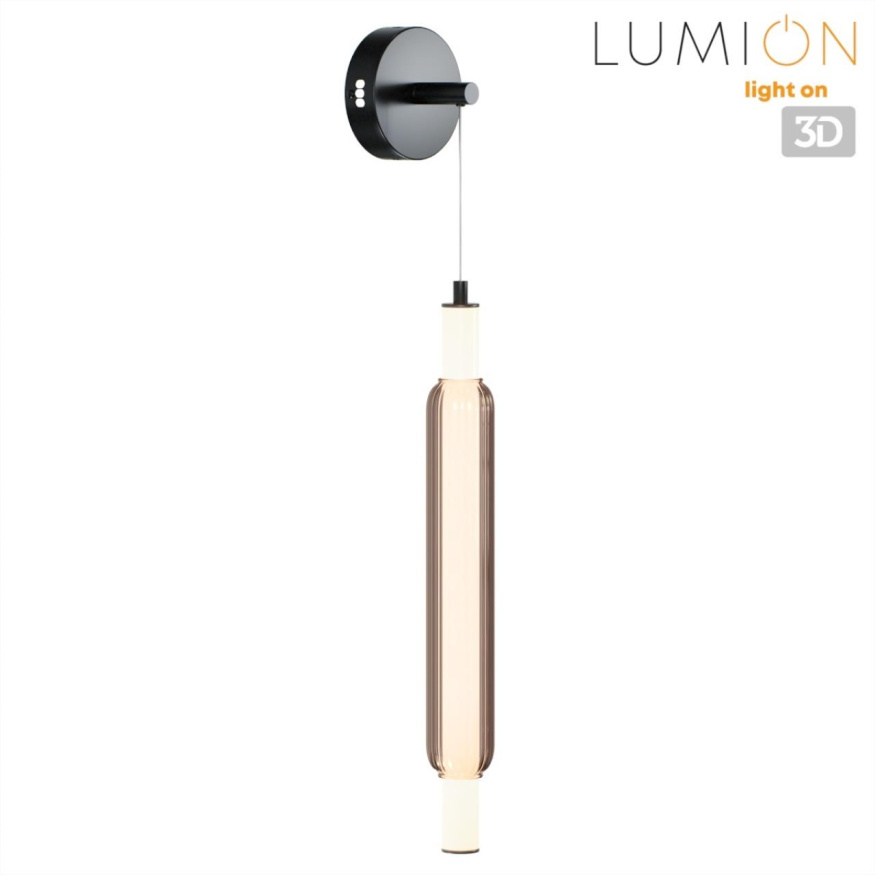 Бра LUMION 6556/15WL TRENDY модерн черный, дымчатый 15W