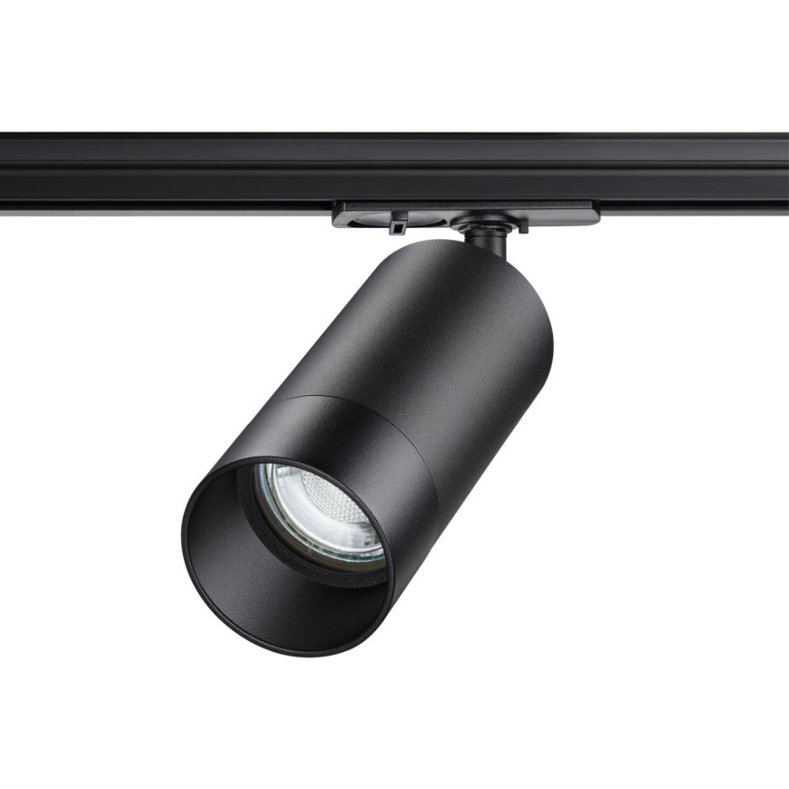 Светильник трековый для однофазного двухжильного (универсального) шинопровода NOVOTECH 370861 SLIM хай-тек черный 9Вт