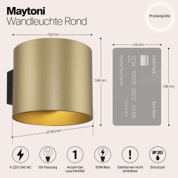 Настенный светильник (бра) Technical C066WL-01MG