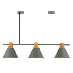 SLE125113-03 Светильник подвесной Серый/Серый, Светлое дерево E27 3*60W MODICA EVOLUCE