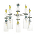 Люстра ODEON LIGHT EXCLUSIVE 4893/5C BIZET E14 5x40W хром/раноцветн./керамика/стекло классический