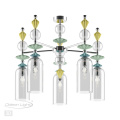 Люстра ODEON LIGHT EXCLUSIVE 4893/5C BIZET E14 5x40W хром/раноцветн./керамика/стекло классический