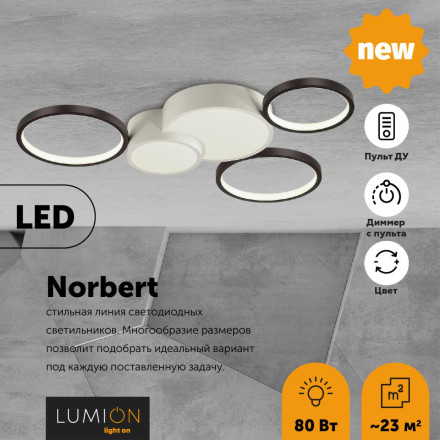 Потолочная люстра Norbert 5253/80CL Lumion LED K Модерн