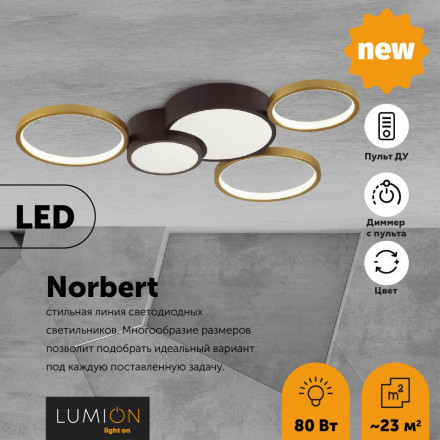 Потолочная люстра Norbert 5255/80CL Lumion LED K Модерн