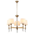 Люстра ODEON LIGHT EXCLUSIVE 4894/5 LONDON в классическом стиле бронзовый/белый/абажур ткань 5x40W