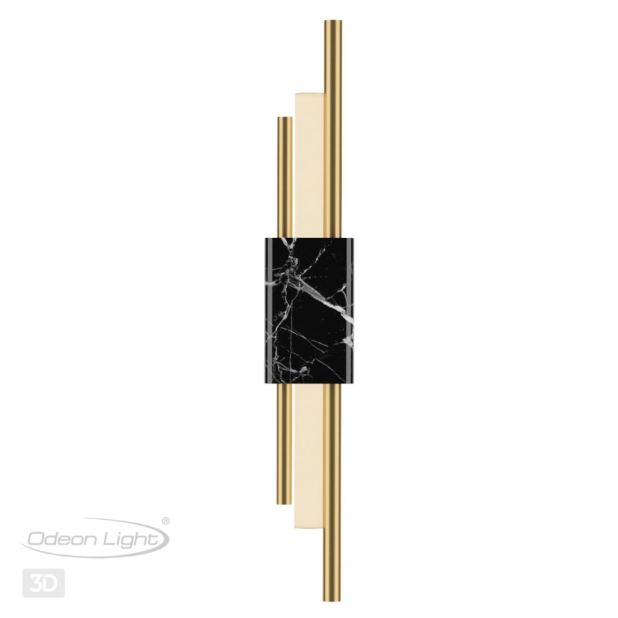 Настенный светильник ODEON LIGHT 4361/10WL MARMI ар деко золотистый 1x10W