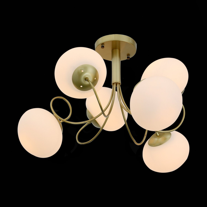 SL717.202.06 Светильник потолочный Золотистый/Белый E27 6*40W ACINI EVOLUCE