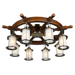 Потолочная люстра Ferro OML-50307-08 Omnilux E27 Классический, Морской