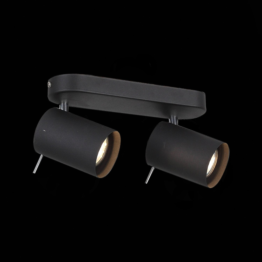 SL597.401.02 Спот ST-Luce Черный, Хром/Черный GU10 LED 2*3W Потолочные светильники ST LUCE