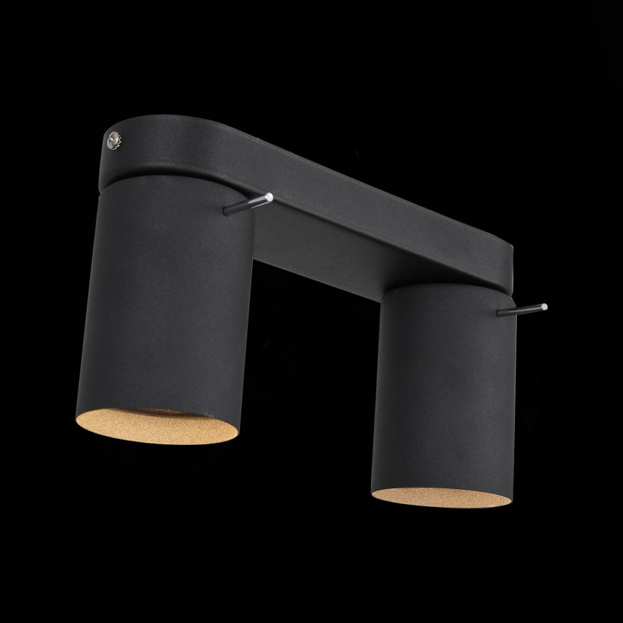 SL597.401.02 Спот ST-Luce Черный, Хром/Черный GU10 LED 2*3W Потолочные светильники ST LUCE