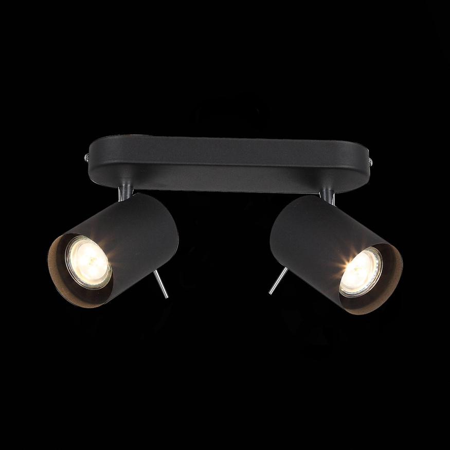 SL597.401.02 Спот ST-Luce Черный, Хром/Черный GU10 LED 2*3W Потолочные светильники ST LUCE