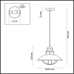 Уличный светильник подвесной Dante 4164/1 Odeon Light E27 Кантри, Лофт, Индустриальный