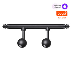 Светильник диммируемый со сменой цветовой температуры (пульт ДУ/ приложение Smart Life) NOVOTECH 359375 GLAT хай-тек черный 14W