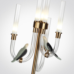 Торшер ODEON LIGHT EXCLUSIVE 5431/12FL LARK неоклассика золотой (под латунь) 12Вт