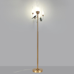 Торшер ODEON LIGHT EXCLUSIVE 5431/12FL LARK неоклассика золотой (под латунь) 12Вт