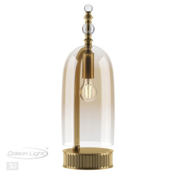 Настольная лампа ODEON LIGHT EXCLUSIVE 4892/1T BELL E14 1*40W бронзовый/коньячный/стекло классический
