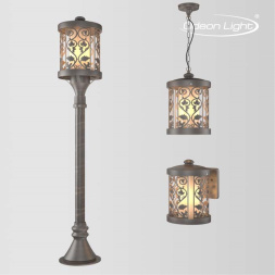 Уличный настенный светильник ODEON LIGHT 2286/1W LAGRA в классическом стиле коричневая патина 100W