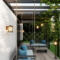 Уличный настенный светильник ODEON LIGHT 2286/1W LAGRA в классическом стиле коричневая патина 100W