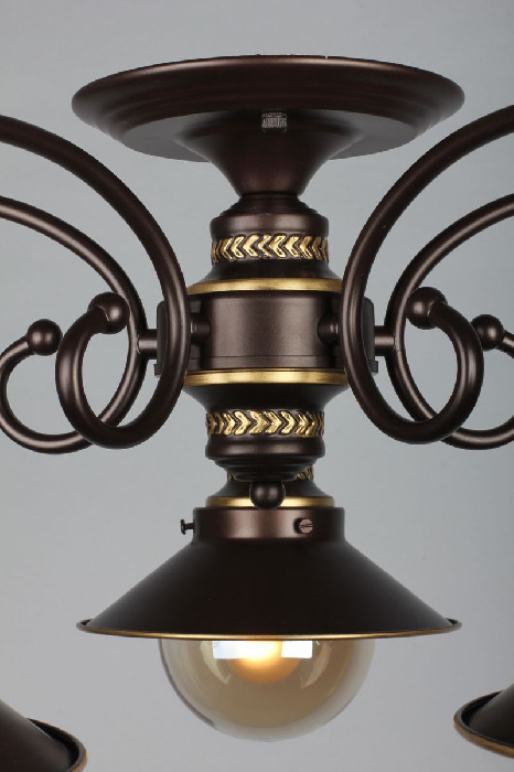 Потолочная люстра Fontelo OML-50407-05 Omnilux E27 Кантри, Лофт, Индустриальный, Американский винтаж