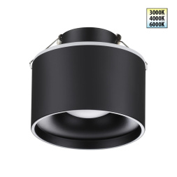 Светильник встраиваемый светодиодный с переключателем цветовой температуры NOVOTECH 358962 GIRO черный 12Вт вниз + 3Вт вверх