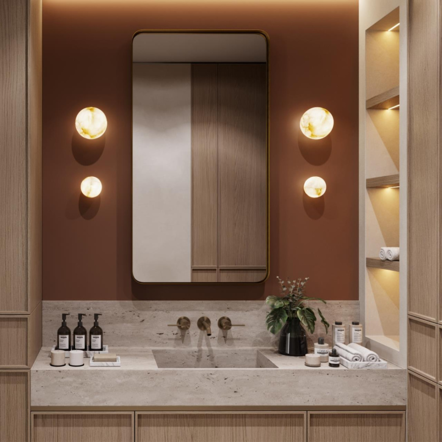 Настенные ODEON LIGHT 6684/5CLA MARBELLA модерн латунь/белый 10W