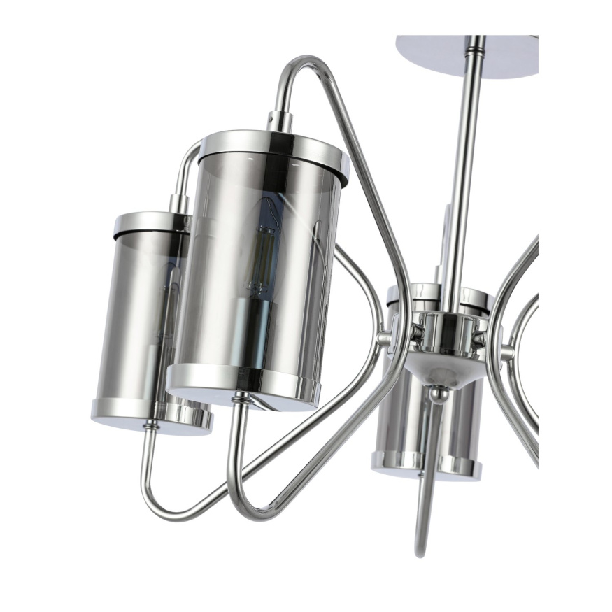 SLE102302-05 Светильник потолочный Хром/Дымчатый E14 5*40W VALIERI EVOLUCE