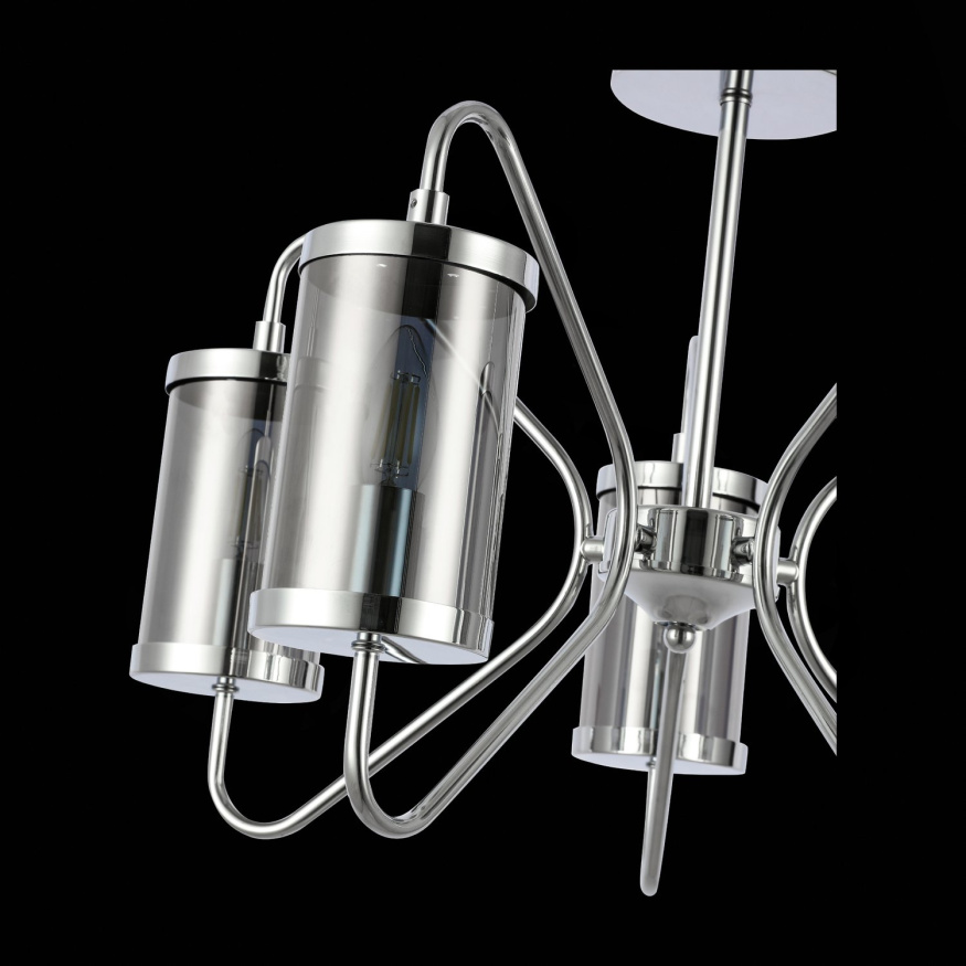 SLE102302-05 Светильник потолочный Хром/Дымчатый E14 5*40W VALIERI EVOLUCE