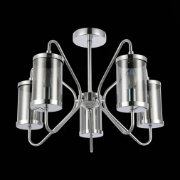SLE102302-05 Светильник потолочный Хром/Дымчатый E14 5*40W VALIERI EVOLUCE