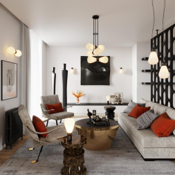 Бра ODEON LIGHT EXCLUSIVE 5418/1W Elica модерн черный хром/белый матовый 40W