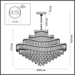 Люстра ODEON LIGHT 5073/25 WAYTA E14 25*40W золото/прозрачный Неоклассика