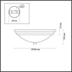 Настенно-потолочный светильник LUMION 5261/2C KAYLA модерн хром 2x60W