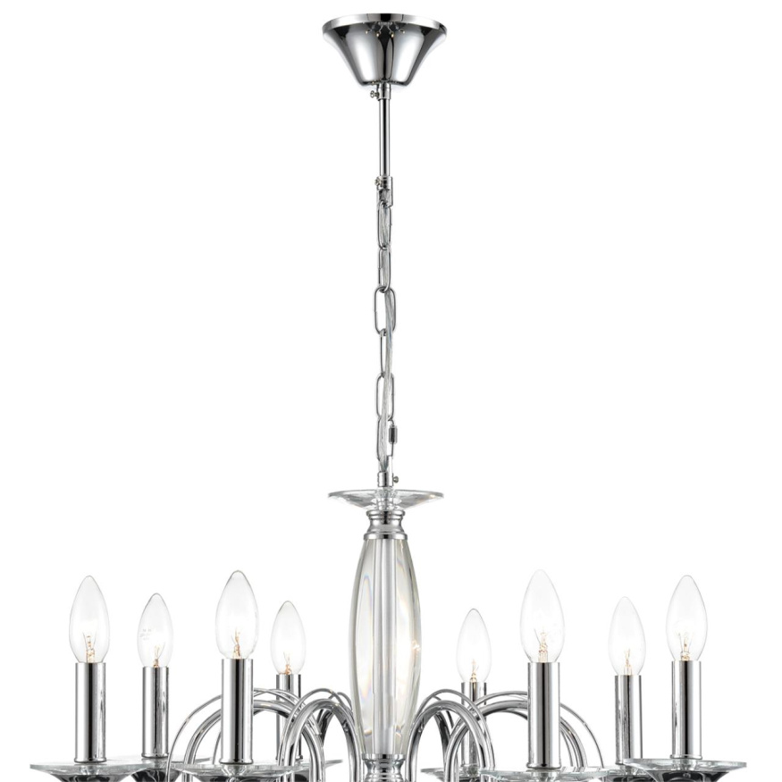 Люстра подвесная LUMION 8032/8 LAOKA в классическом стиле хром 8x40W