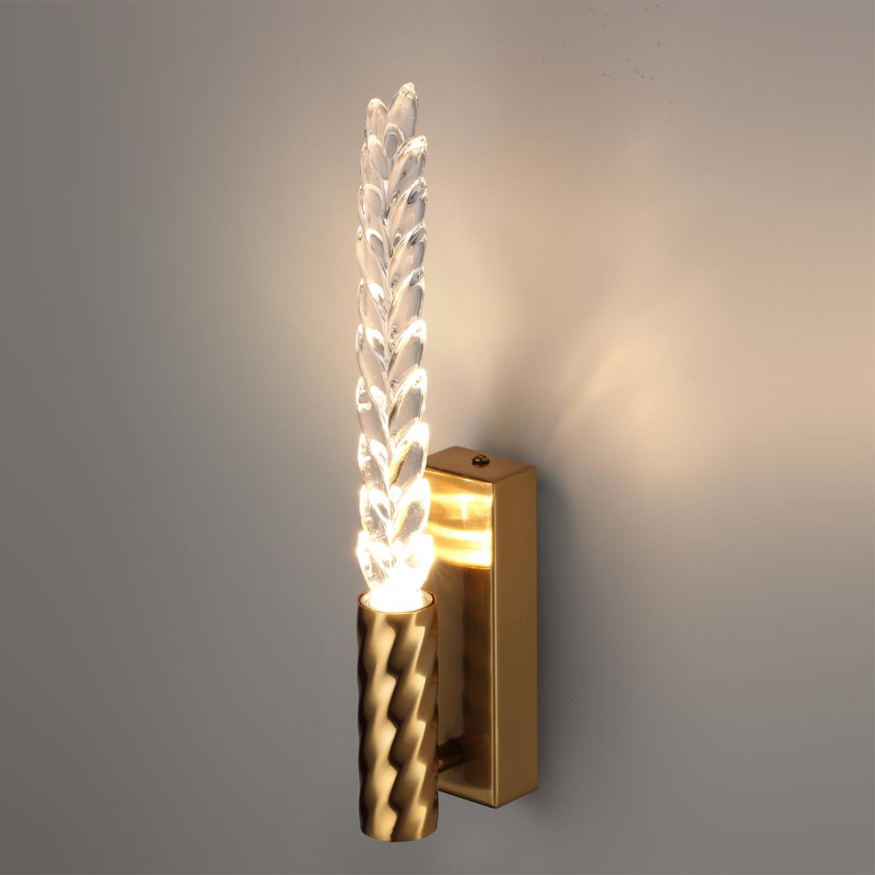 Настенный светильник ODEON LIGHT EXCLUSIVE 5449/4WL KOLOS сатинированная латунь/прозрачный 4Вт