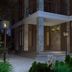 Светильник ландшафтный NOVOTECH 370943 PARK хай-тек темно-серый 18W