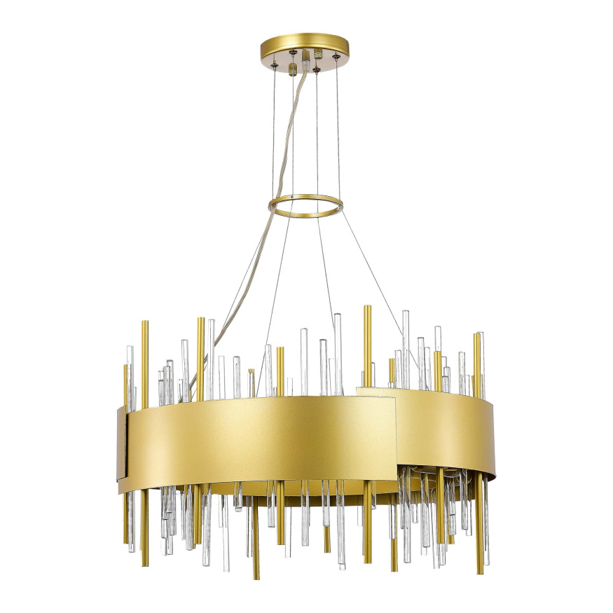 SL1633.203.12 Люстра подвесная ST-Luce Матовое золото/Матовое золото,Прозрачный E14 12*40W OLVERA ST LUCE