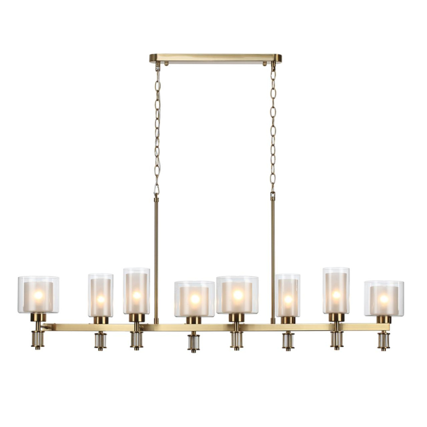 Люстра ODEON LIGHT 5088/8A SAGA неоклассика античная бронза/стекло/прозрачный/белый 40