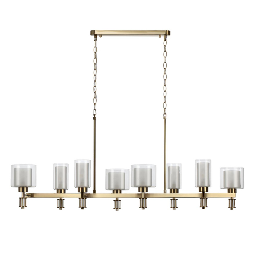 Люстра ODEON LIGHT 5088/8A SAGA неоклассика античная бронза/стекло/прозрачный/белый 40