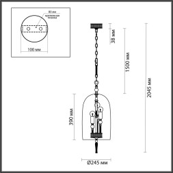 Подвесной светильник Bell 4882/3 Odeon Light E14 Классический