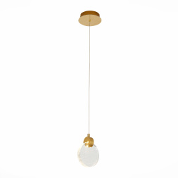 SL6104.203.01 Подвес ST-Luce Золотистый/Прозрачный,С пузырьками воздуха LED 1*3W 3000K MONTECELIO ST LUCE