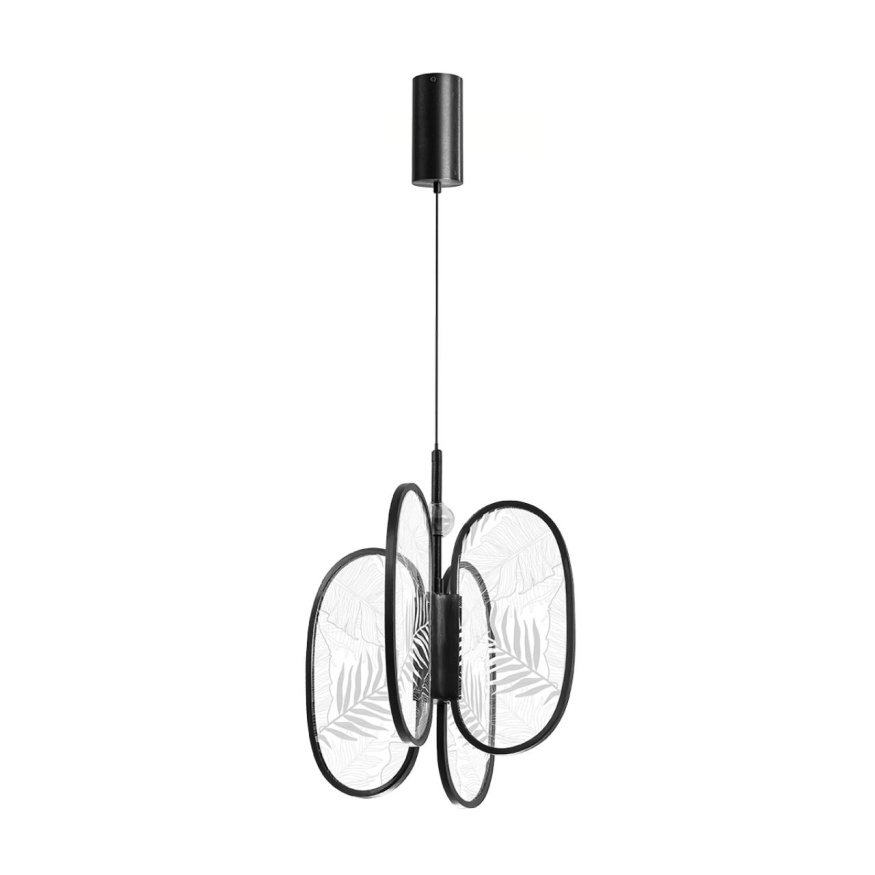 Подвесной светильник ODEON LIGHT EXCLUSIVE 6665/38L PIUMA модерн черный 38W