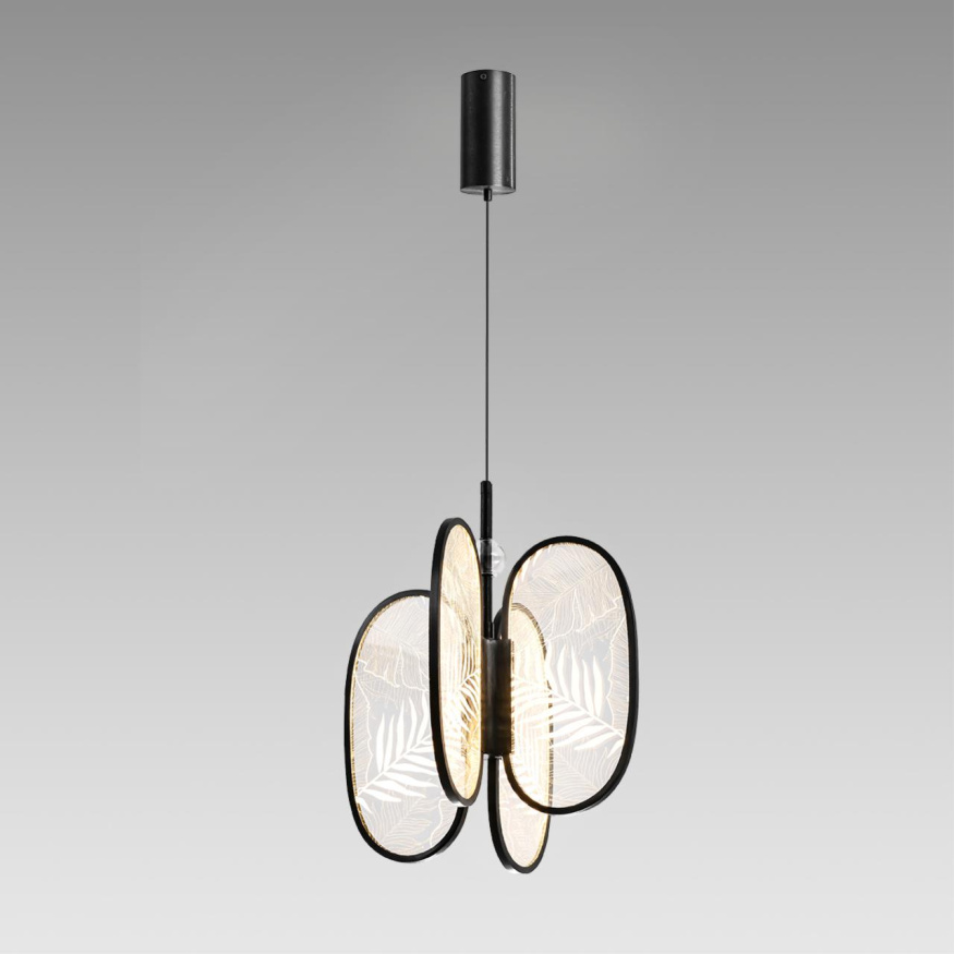 Подвесной светильник ODEON LIGHT EXCLUSIVE 6665/38L PIUMA модерн черный 38W