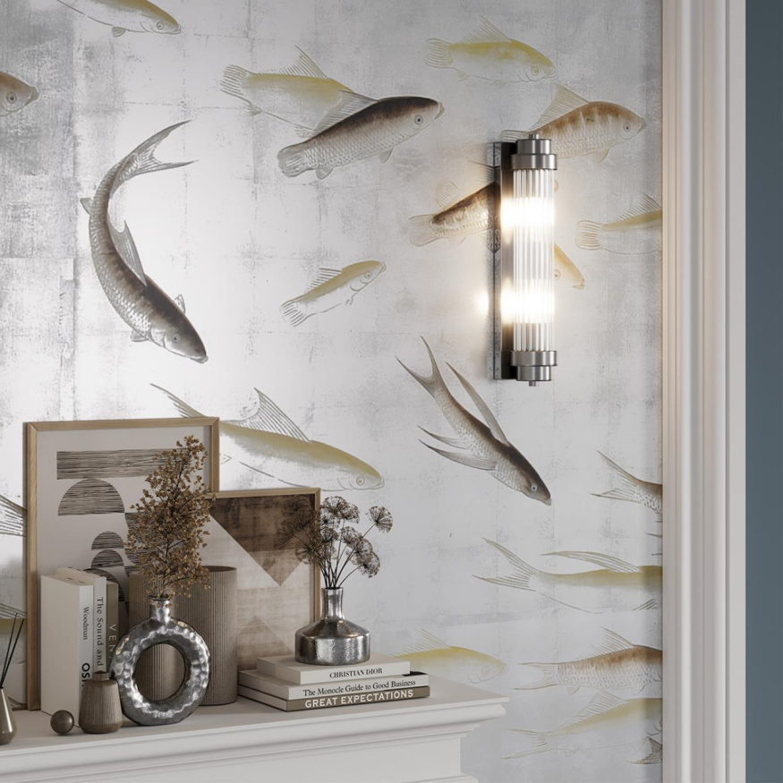 Настенный светильник ODEON LIGHT 4823/2W LORDI в классическом стиле никель/прозрачный 2x40W